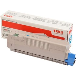 OKI C612 Ciano Cartucho de Toner Original - 46507507