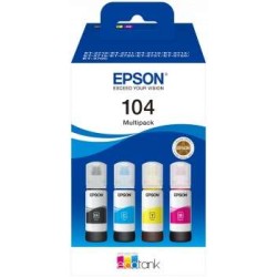 Epson 104 Pack de 4 Garrafas de Tinta Originais - C13T00P640