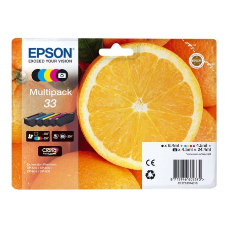 Epson T3337 (33) Pack de 5 Tinteiros Originais - C13T33374011