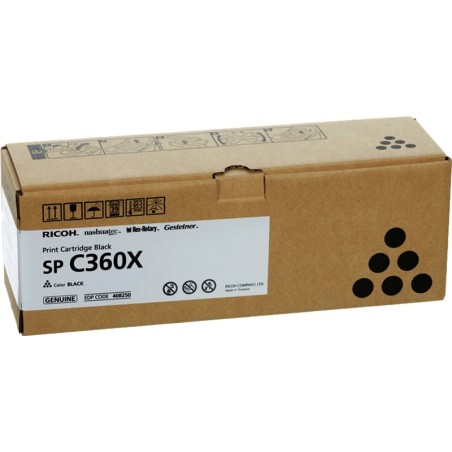 Ricoh Aficio SP-C361 Preto Cartucho de Toner Original - 408250/SPC360X
