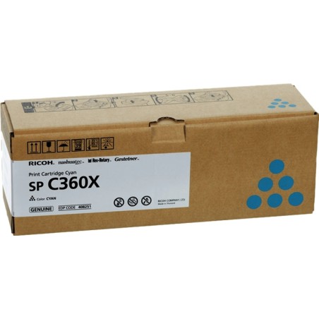 Ricoh Aficio SP-C361 Ciano Cartucho de Toner Original - 408251/SPC360X