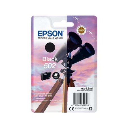Epson 502 Preto Tinteiro Original - C13T02V14010