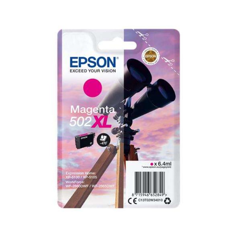 Epson 502XL Magenta Tinteiro Original - C13T02W34010