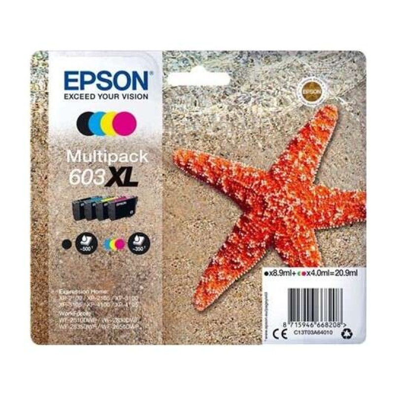 Epson 603XL Pack de 4 Tinteiros Originais - C13T03A64010