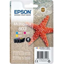 Epson 603 Pack de 3 Tinteiros Originais - Cyan, Magenta, Amarelo - C13T03U54010