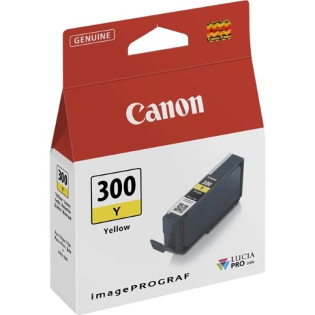 Canon PFI300 Amarelo Tinteiro Original - 4196C001/PFI-300Y