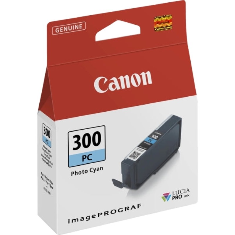 Canon PFI300 Ciano Photo Tinteiro Original - 4197C001/PFI-300PC