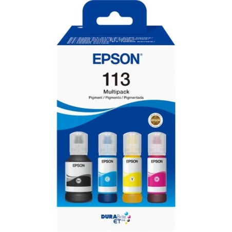 Epson 113 Pack de 4 Garrafas de Tinta Pigmentada Originais - C13T06B640