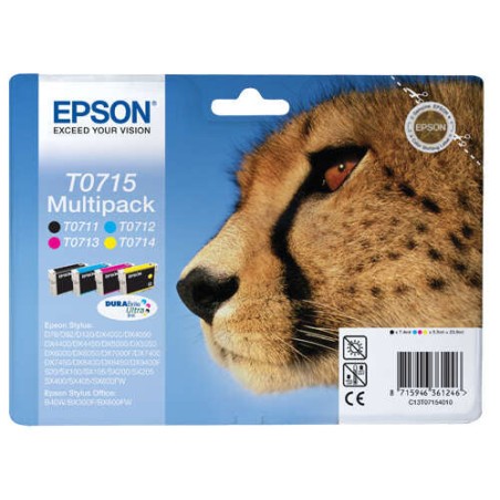 Epson T0715 Pack de 4 Tinteiros Originais - C13T07154012