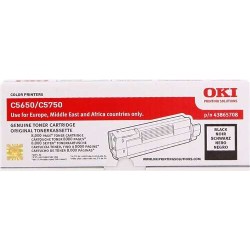 OKI C5650/C5750 Preto Cartucho de Toner Original - 43865708