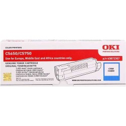 OKI C5650/C5750 Ciano Cartucho de Toner Original - 43872307