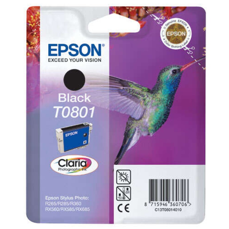 Epson T0801 Preto Tinteiro Original - C13T08014011