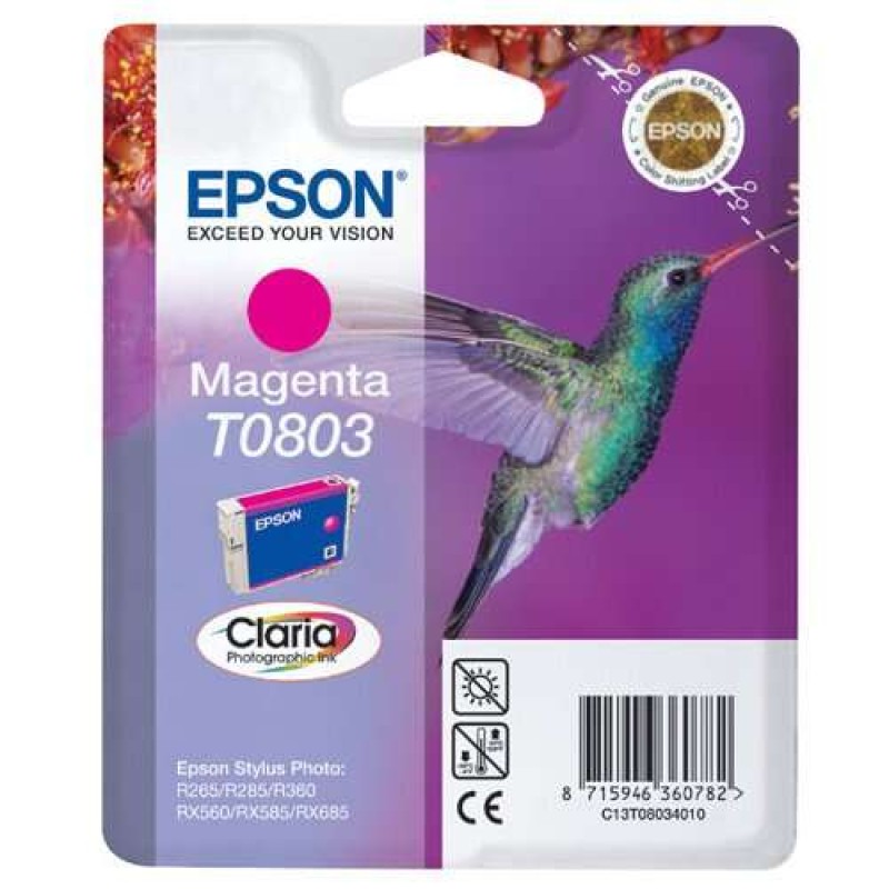Epson T0803 Magenta Tinteiro Original - C13T08034011