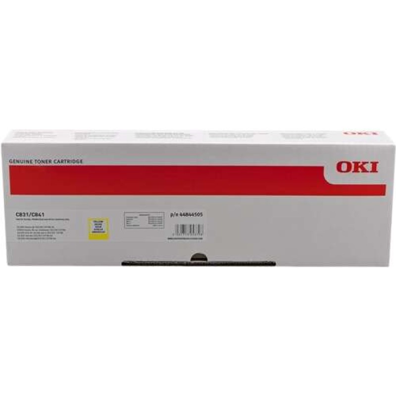 OKI C831/C841 Amarelo Cartucho de Toner Original - 44844505