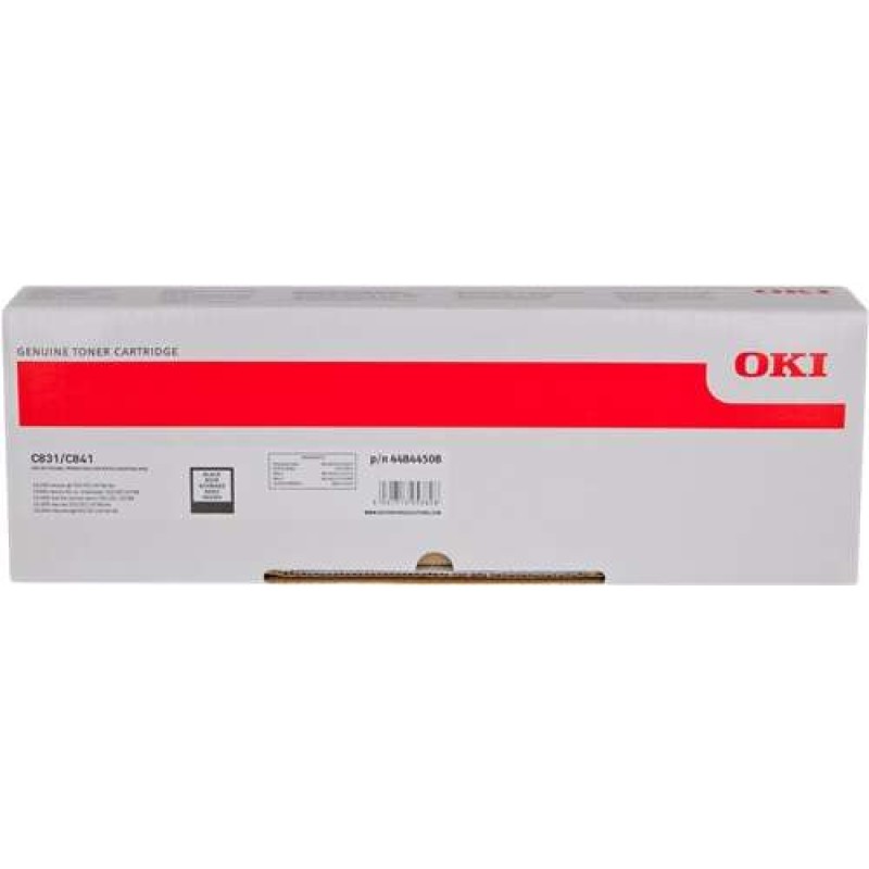 OKI C831/C841 Preto Cartucho de Toner Original - 44844508