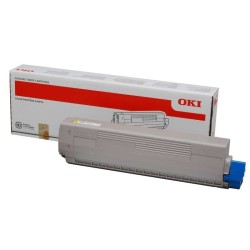 OKI C822 Amarelo Cartucho de Toner Original - 44844613