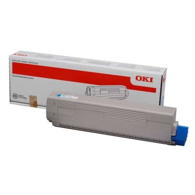 OKI C822 Ciano Cartucho de Toner Original - 44844615