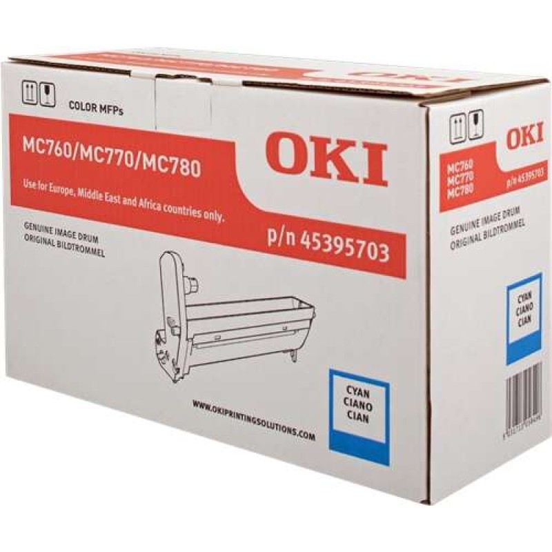 OKI MC760/MC770/MC780 Ciano Tambor de Imagem Original - 45395703