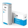 Compatível HP 728 Cyan Tinteiro - Substitui F9J67A/F9J63A