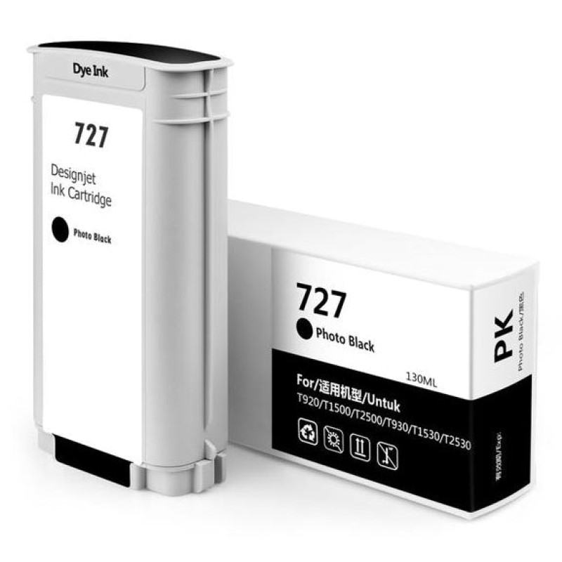 Compatible HP 727 Noir Photo Cartouche d'Encre - remplace les références B3P23A/F9J79A