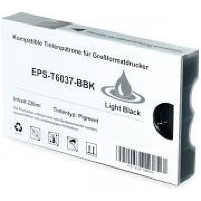 Epson T6037 Black Light Ink Cartridge Pigmented Compatible - Replaces C13T603700