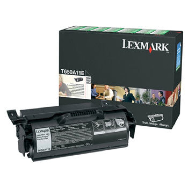 Lexmark T650/T652/T654/T656 Preto Cartucho de Toner Original - T650A11E