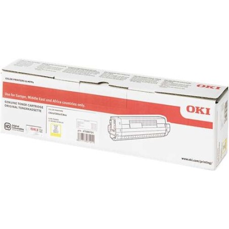 OKI C824/C834/C844 Amarelo Cartucho de Toner Original - 47095701