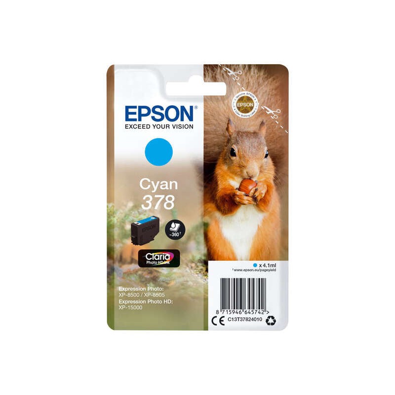 Epson 378 Ciano Tinteiro Original - C13T37824010