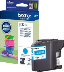 Brother LC221 Cyan Tinteiro Original - LC221CBP