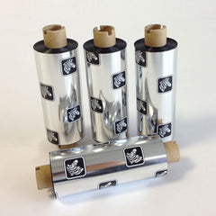 Zebra ZipShip 3400 Pack de 6 Cintas de Transferencia Termica Original - Cintas de mezcla Cera/Resina - Nucleo 25.4mm, Ancho 110mm, Longitud 450m